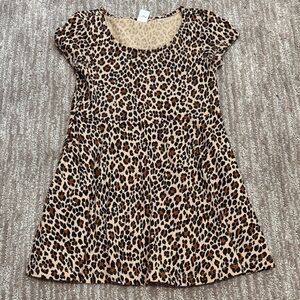 Old Navy Tan and Black Animal Print Top